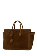 Saint Laurent Camel Suede Sac De Jour Shopping Bag