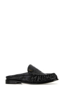 Saint Laurent Black Leather Le Loafers Slippers
