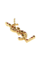 Saint Laurent Gold Metal Cassandre Pin