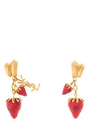 Saint Laurent Multicolor Metal And Resin Cassandre Earrings