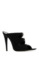 Saint Laurent Black Fabric Emilie Mules