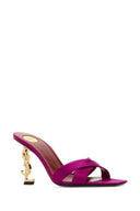 Saint Laurent Fuchsia Satin Opyum 85 Mules