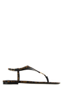 Saint Laurent Printed Fabric Cassandra Sandals