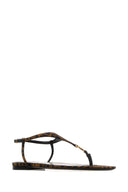 Saint Laurent Printed Fabric Cassandra Sandals