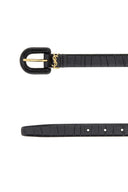 Saint Laurent Black Leather Belt