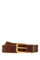 Saint Laurent Brown Leather Belt