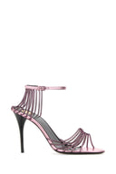 Saint Laurent Lilac Metal Babylone Sandals