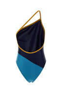 Saint Laurent Two Tone Stretch Nylon Swimsuit