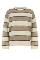 Brunello Cucinelli Embroidered Wool Blend Oversize Sweater