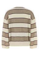 Brunello Cucinelli Embroidered Wool Blend Oversize Sweater