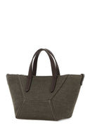 Brunello Cucinelli Olive Green Fabric Handbag
