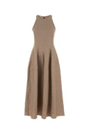 Brunello Cucinelli Cappuccino Linen Blend Dress