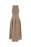 Brunello Cucinelli Cappuccino Linen Blend Dress