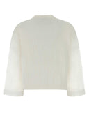 Brunello Cucinelli White Cotton Cardigan
