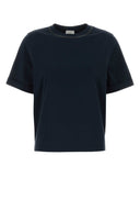 Brunello Cucinelli Dark Blue Cotton T Shirt