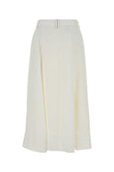Brunello Cucinelli White Viscose Blend Skirt