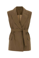 Brunello Cucinelli Cappuccino Cotton Blend Vest