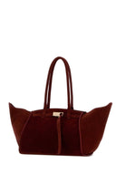 Benedetta Bruzziches Tiziano Red Suede Mame Handbag