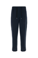 Pantalone Alfred in lino blu navy con porta della cantina