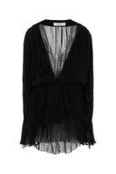 Blumarine ブラック ジョーゼット ミニ ドレス
