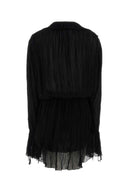 Blumarine ブラック ジョーゼット ミニ ドレス