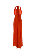 Blumarine Orange Marocaine Long Dress