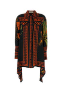 Blumarine Printed Twill Shirt Dress