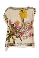 Blumarine プリント ツイル トップ