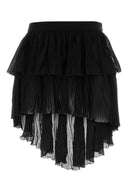 Blumarine Black Crepe Mini Skirt