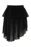 Blumarine Black Crepe Mini Skirt