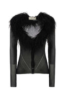 Blumarine Black Viscose Blend Cardigan