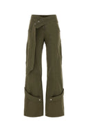 Pantaloni Blumarine in cotone verde militare