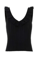 Canotta Blumarine in misto viscosa nera