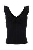 Canotta Blumarine in misto viscosa nera