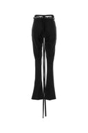 Blumarine Black Stretch Polyester Blend Pant
