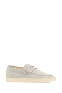 Brunello Cucinelli Light Grey Suede Loafers