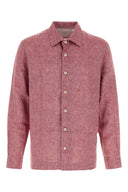 Brunello Cucinelli Melange Tyrian Purple Linen Shirt