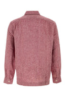 Brunello Cucinelli Melange Tyrian Purple Linen Shirt