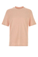 Brunello Cucinelli Salmon Linen Blend T Shirt