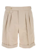 Brunello Cucinelli Sand Cotton Blend Bermuda Shorts