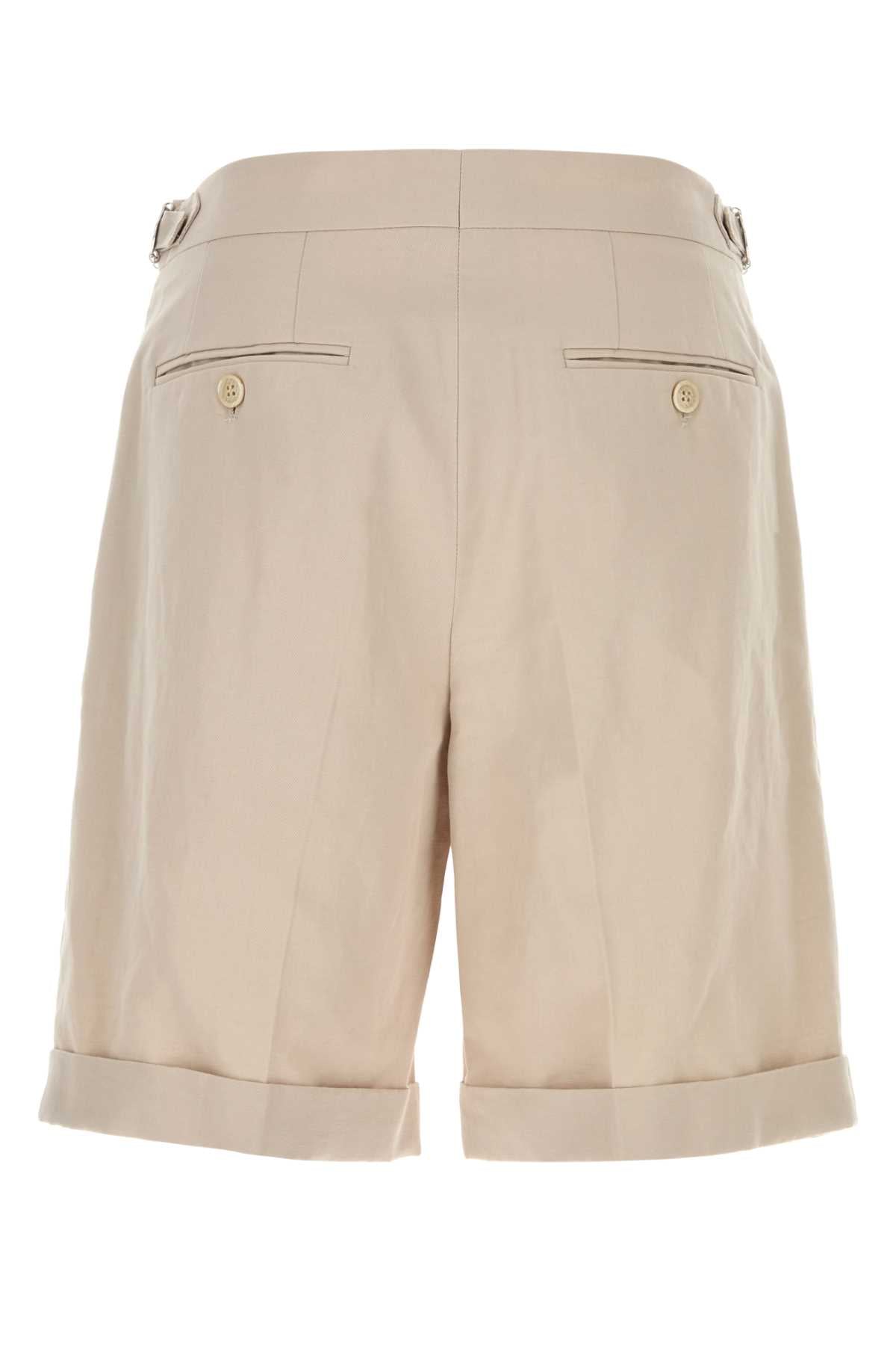 Brunello Cucinelli Sand Cotton Blend Bermuda Shorts
