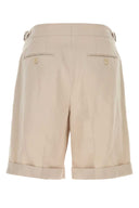 Brunello Cucinelli Sand Cotton Blend Bermuda Shorts