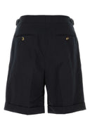 Brunello Cucinelli Midnight Blue Cotton Blend Bermuda Shorts