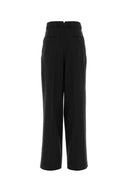 Ami Black Wool Wide Leg Pant