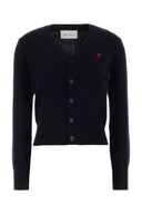 Ami Midnight Blue Wool Cardigan