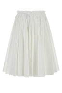 Ami White Poplin Skirt