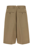 Ami Dove Grey Cotton Bermuda Shorts