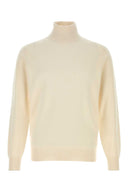 Brunello Cucinelli Elfenbeinfarbener Kaschmirpullover