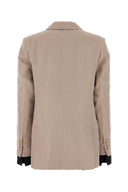 Max Mara Pink Silk Feltro Blazer