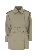Max Mara Dove Grey Cotton Cacio Trench Coat